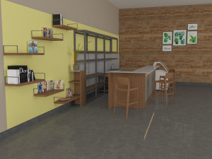 Bar - kitchen 3D Модель