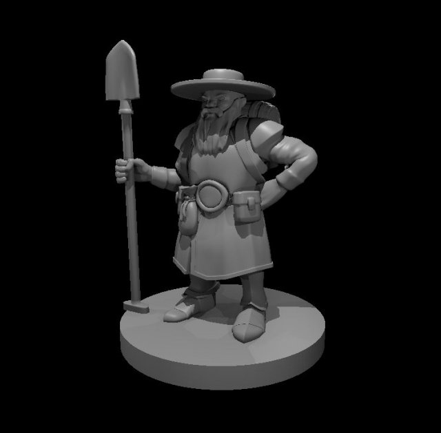 dwarven 3D Model .c4d .max .obj .3ds .fbx .stl .blend 