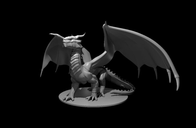 steel dragon 3D Model .c4d .max .obj .3ds .fbx .stl .blend 