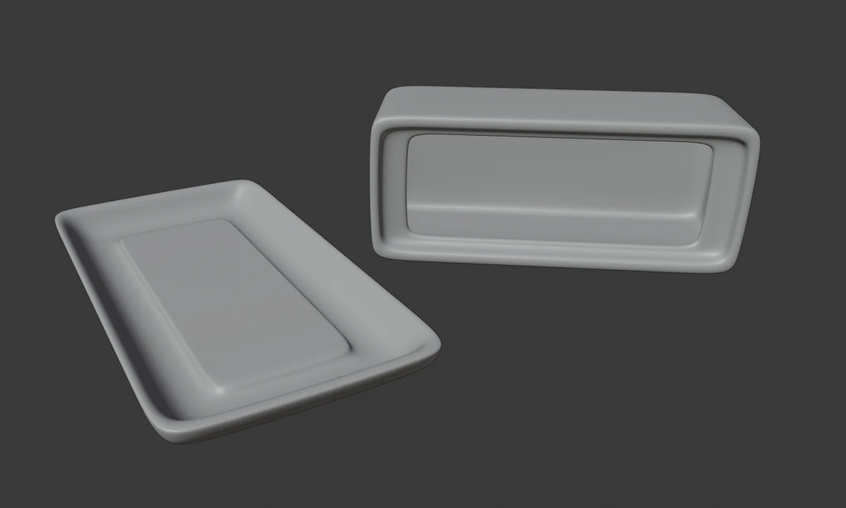 butter dish 3D Model .c4d .max .obj .3ds .fbx .stl .blend 