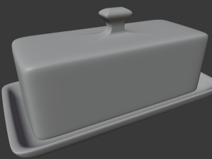 butter dish Model 3D