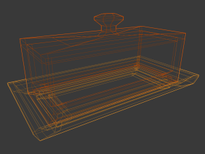 butter dish Model 3D