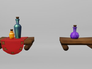 old furniture asset furniture props lowpoly asset 3D Model