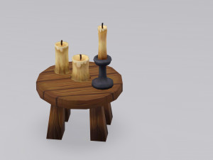 old furniture asset furniture props lowpoly asset 3D Model