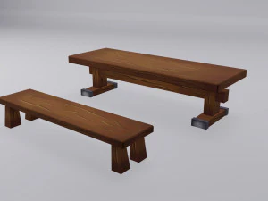 旧家具资产 家具道具 LowPoly 资产 3D 模型