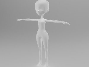 girl low poly model Model 3D