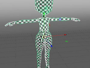 girl low poly model 3D Model