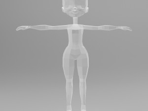 girl low poly model Model 3D