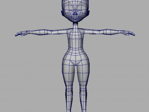girl low poly model Model 3D