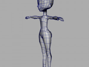 girl low poly model Model 3D