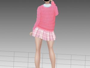 girl anime 3D 模型