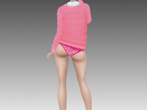 girl anime 3D 模型