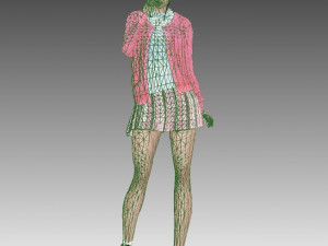 girl anime 3D 模型