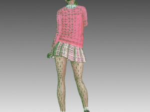 girl anime 3D 模型