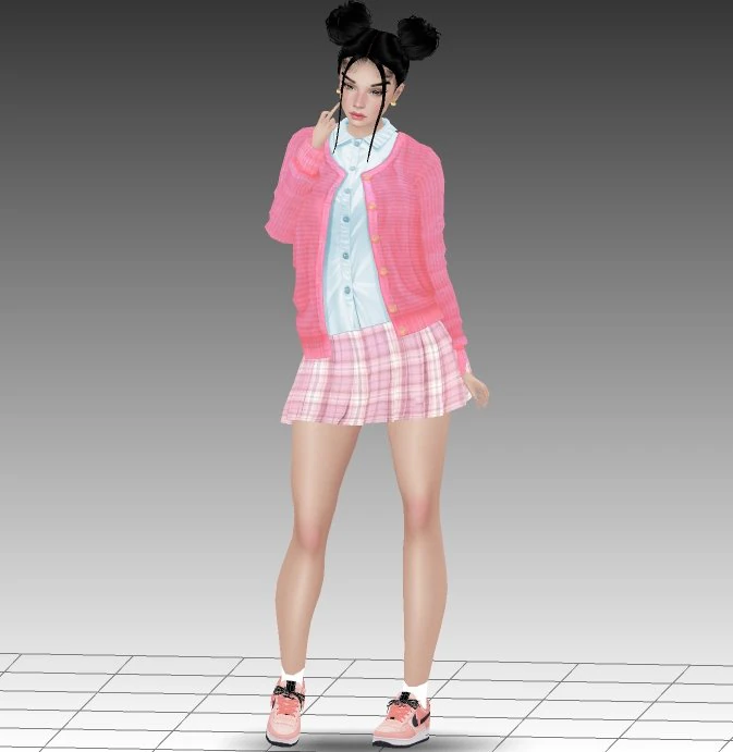 girl anime 3D Model .c4d .max .obj .3ds .fbx .stl .blend