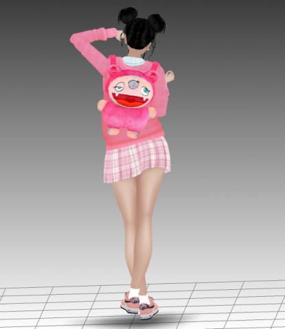 girl anime Modelo 3D .c4d .max .obj .3ds .fbx .stl .blend
