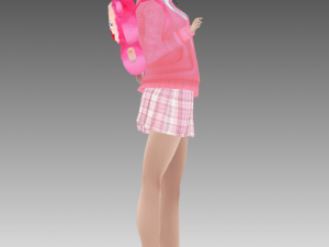 girl anime Modelo 3D