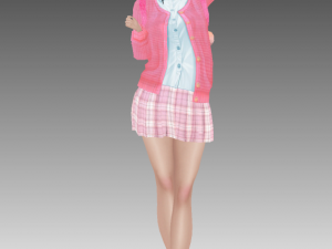 girl anime Modelo 3D