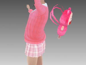 girl anime Modelo 3D