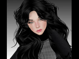 लड़की एनिमे 3D मॉडल