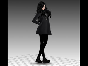 girl anime 3D मॉडल