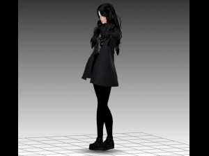 girl anime 3D मॉडल