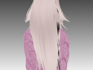 blonde anime girl 3D Model
