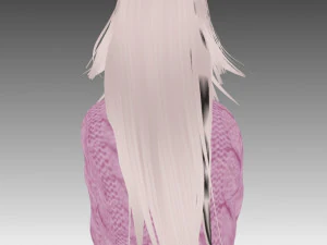 सुनहरे बालों वाली एनीमे लड़की 3D मॉडल