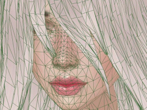 सुनहरे बालों वाली एनीमे लड़की 3D मॉडल