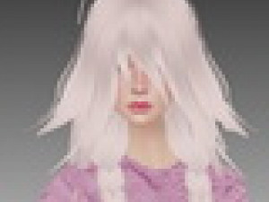 blonde anime girl 3D Model