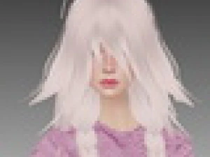 सुनहरे बालों वाली एनीमे लड़की 3D मॉडल