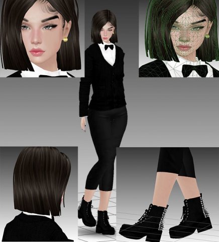girl 3D Модель .c4d .max .obj .3ds .fbx .stl .blend 