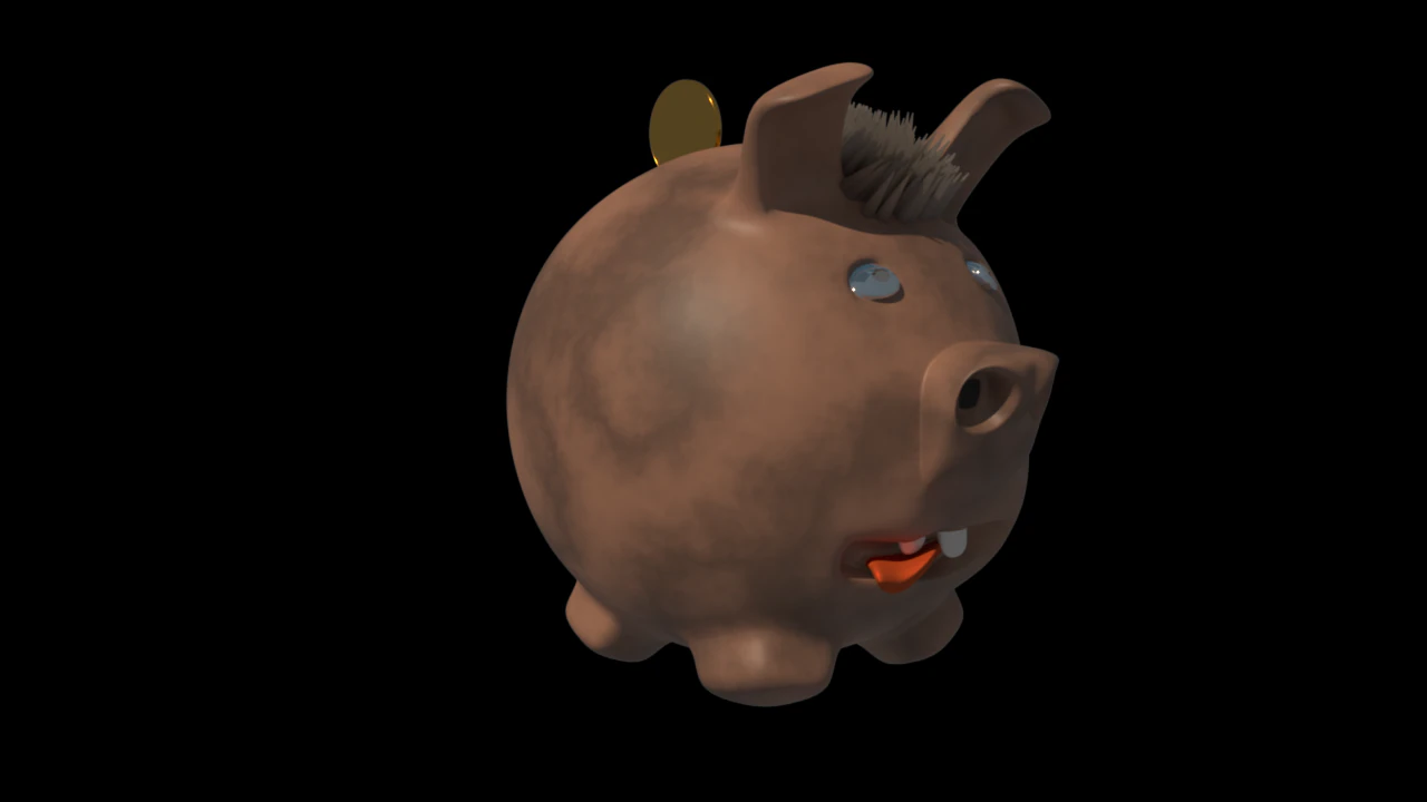 moneybox 3D Model .c4d .max .obj .3ds .fbx .stl .blend 