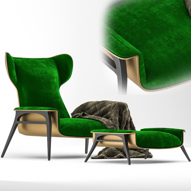 armchair-vedbo 3D Model .c4d .max .obj .3ds .fbx .stl .blend