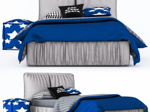baby bed with soft 3D 模型
