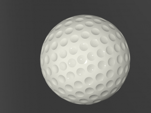 golf ball with std diameter 3D Model