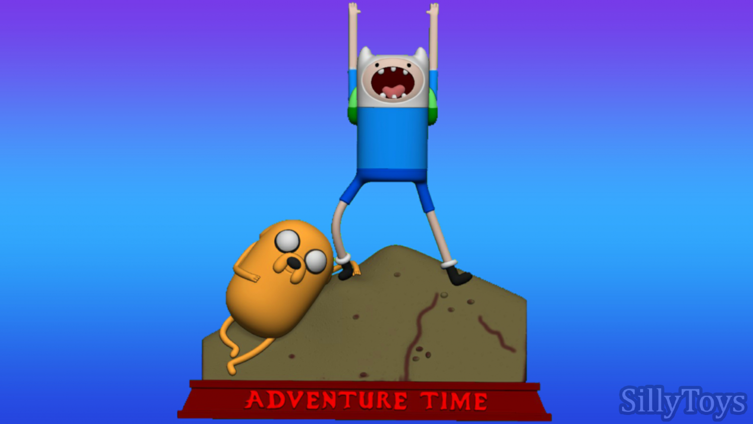 Adventure Time Finn and Jake Modelo de Impressão 3D in Monstros e