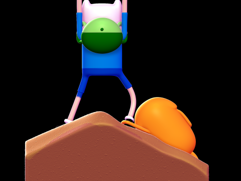 Adventure time opening diorama 3D 打印模型