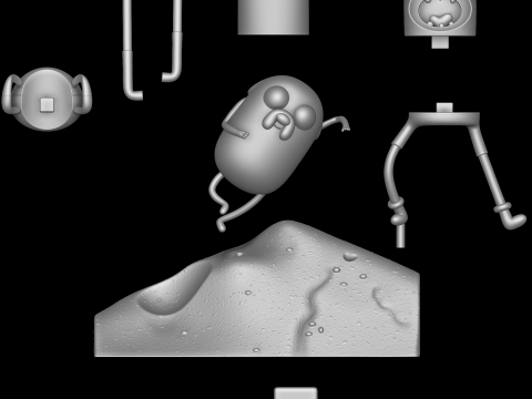 Adventure time opening diorama 3D 打印模型