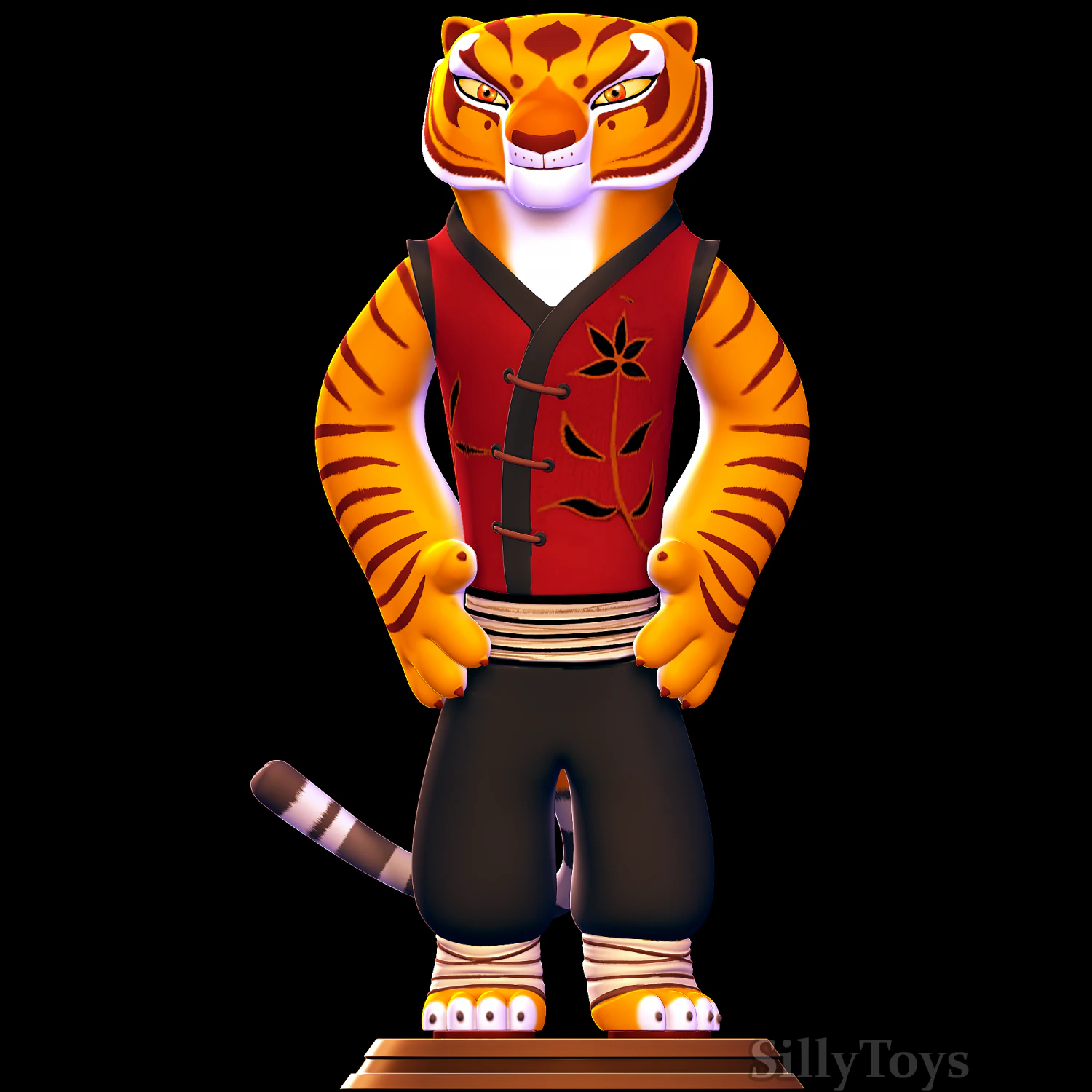 Tigress - kung fu panda 3D Print Model .c4d .max .obj .3ds .fbx .stl .blend 