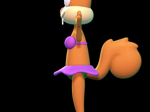 Bochechas arenosas - Bob Esponja Cal&ccedil;a Quadrada Modelo de Impressão 3D