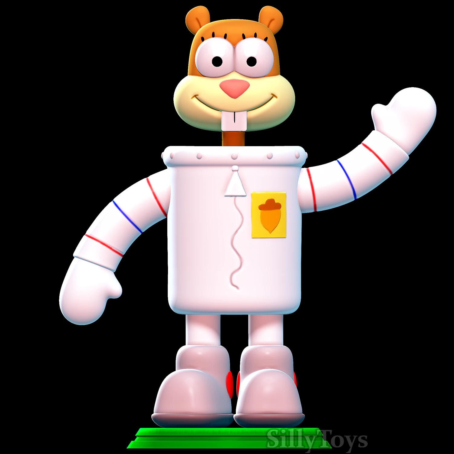 Sandy cheeks - spongebob squarepants 3D Print Model .c4d .max .obj .3ds .fbx .stl .blend