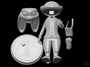 Judy hopps meter maid - zootopia Modelo de Impressão 3D