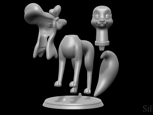 Dixie - The Fox And The Hound 2 3D-Druckmodell