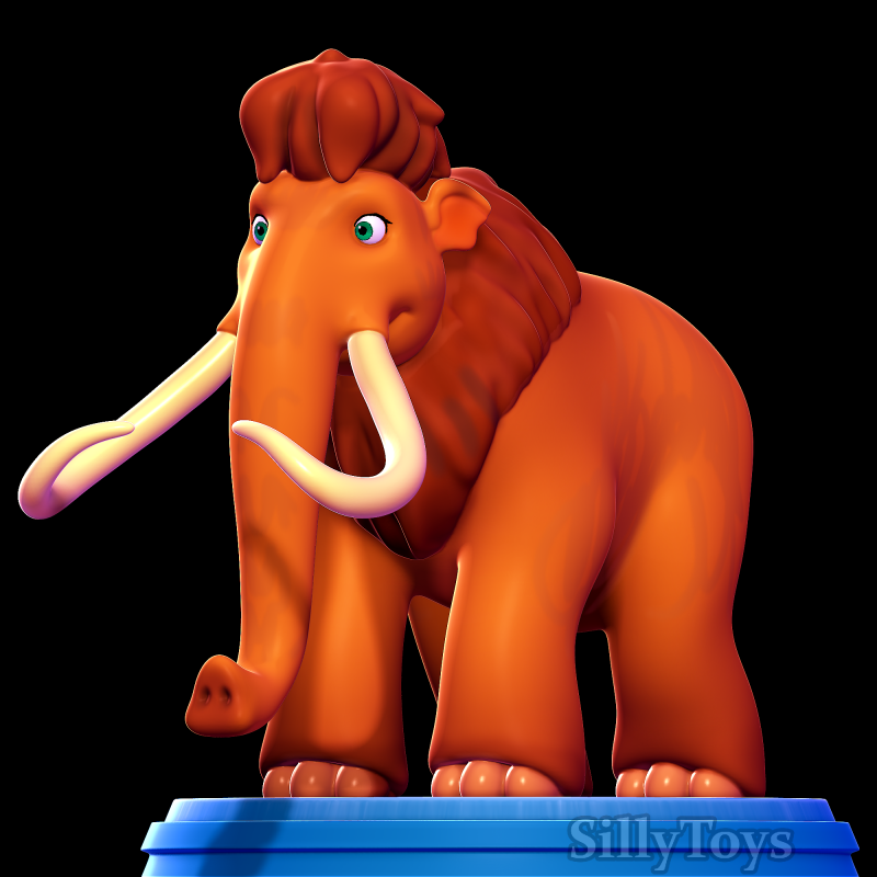 Ellie - ice age 3D Baskı Modeli .c4d .max .obj .3ds .fbx .stl .blend 