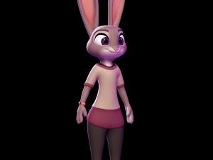 Judy Hopps casual Outfit - Zootopia Modelo de Impressão 3D