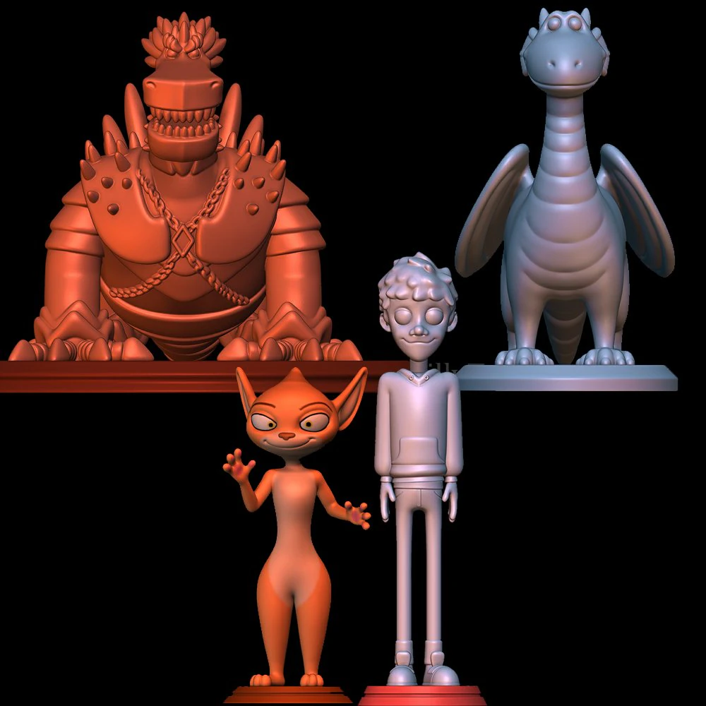 Sorrel Ben Firedrake and Nettlebrand - Dragon Rider 3D Print Model .c4d .max .obj .3ds .fbx .stl .blend 