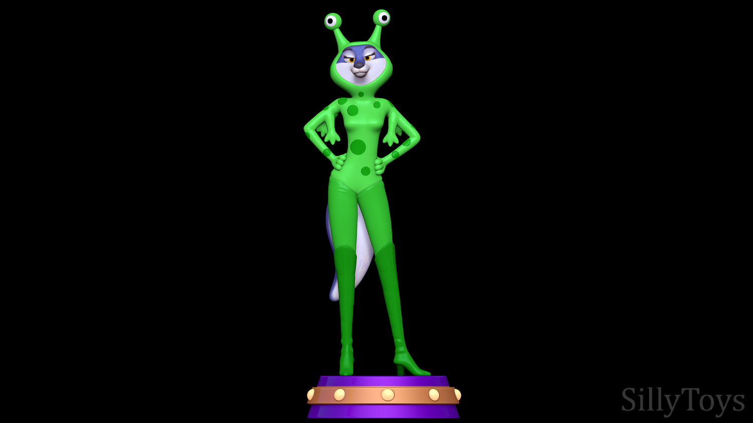 Porsha Crystal Alien Suit - Sing 2 3D Print Model in Animals 3DExport