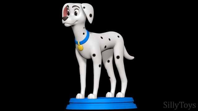 Perdita - 101 Dalmatians 3Dプリントモデル .c4d .max .obj .3ds .fbx .stl .blend