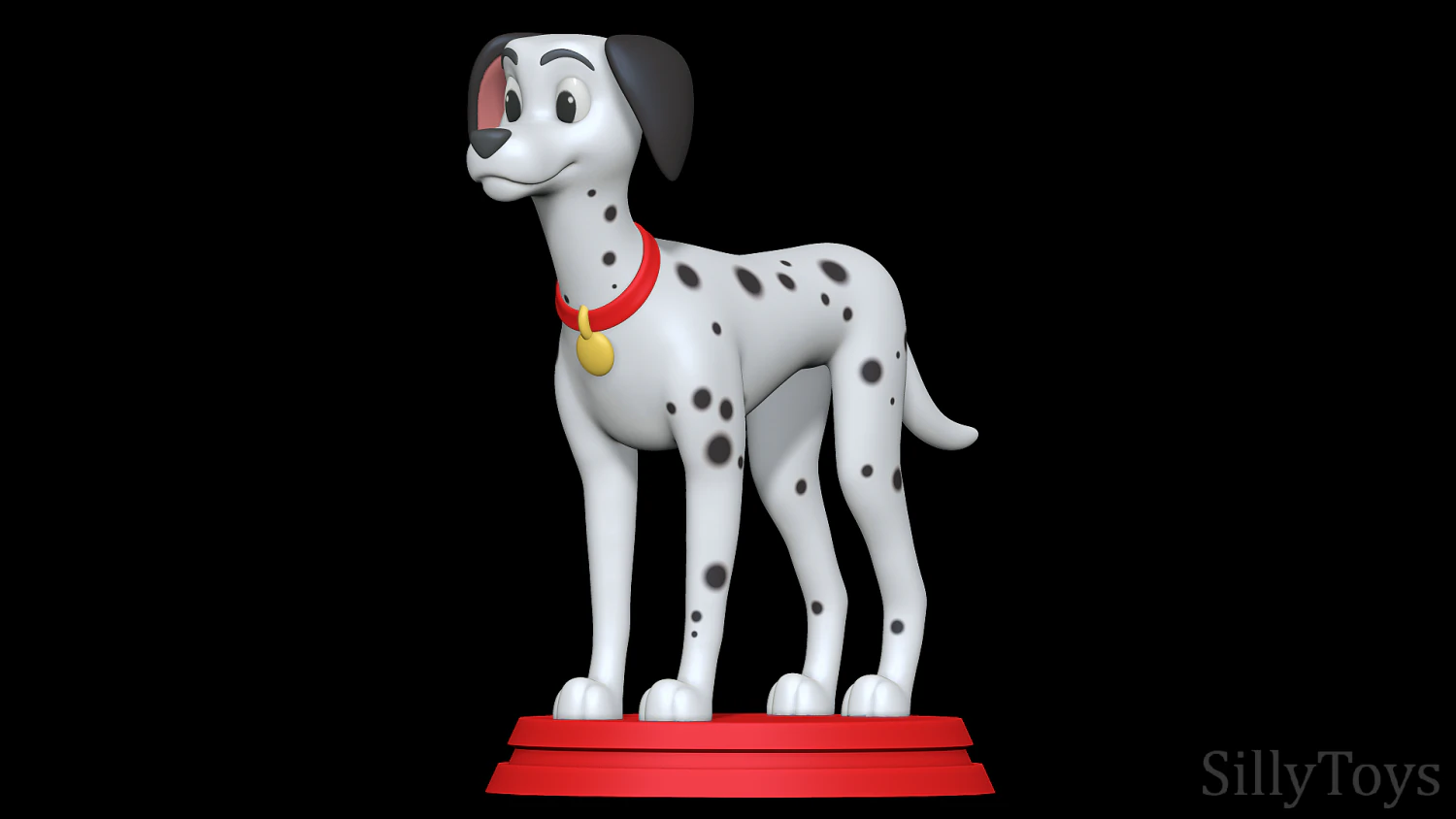 Pongo - 101 Dalmatians 3D Print Model .c4d .max .obj .3ds .fbx .stl .blend 